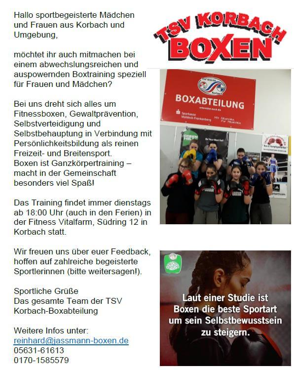 Frauenboxen - TSV Korbach